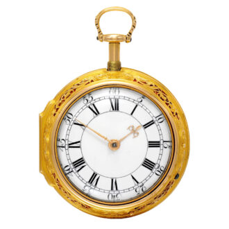An English gold quarter repeating repousse watch Circa 1755