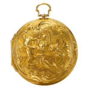 An English gold pair cased repousse verge watch Circa 1757