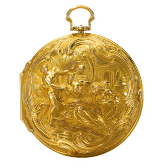 An English gold pair cased repousse verge watch Circa 1757