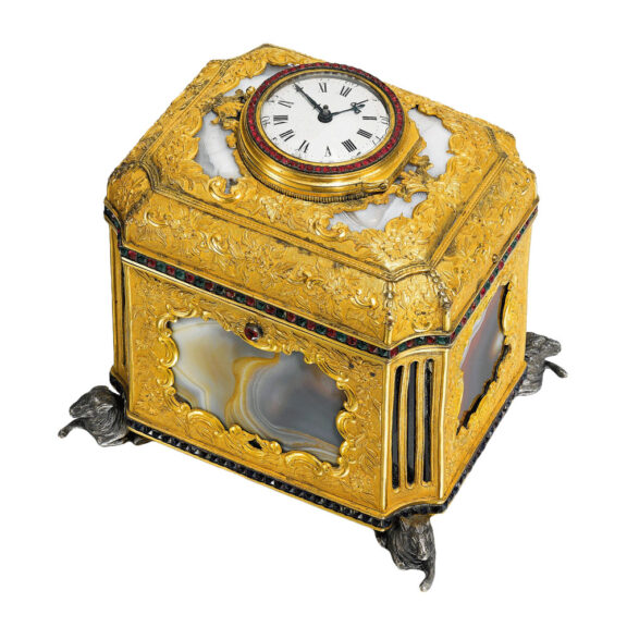 English necessaire with watch for the Chinese market Circa 1770