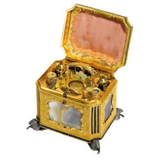 English necessaire with watch for the Chinese market Circa 1770