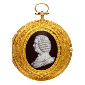 An English gold watch with portrait of John Harrison Circa 1772