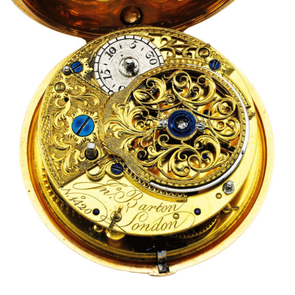 An English gold watch with portrait of John Harrison Circa 1772 An English gold watch with portrait of John Harrison Circa 1772