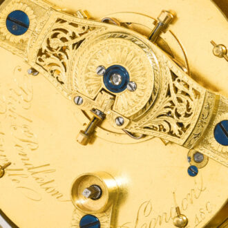 A very rare English lever watch in later silver case Circa 1798