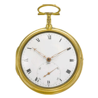 An English rare gilt-metal pair cased chronometer Circa 1795