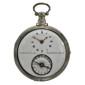 An English silver pair cased verge watch with compass Circa 1799