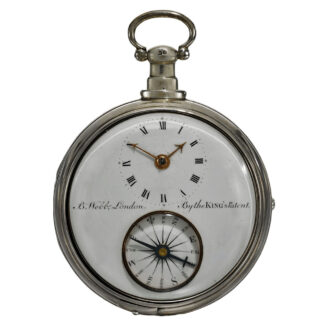 An English silver pair cased verge watch with compass Circa 1799