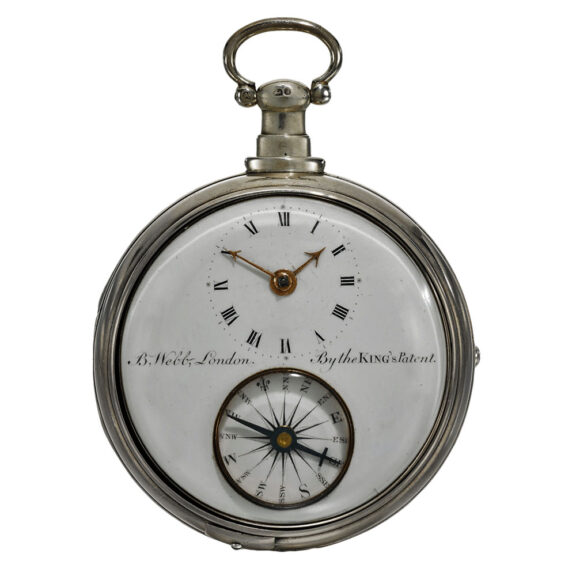 An English silver pair cased verge watch with compass Circa 1799