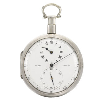 An English early lever watch with regulator type dial Circa 1800 An English early lever watch with regulator type dial Circa 1800