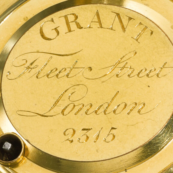 An English early lever watch with regulator type dial Circa 1800 An English early lever watch with regulator type dial Circa 1800