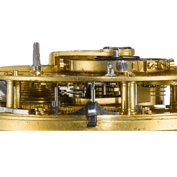An English early lever watch with regulator type dial Circa 1800 An English early lever watch with regulator type dial Circa 1800