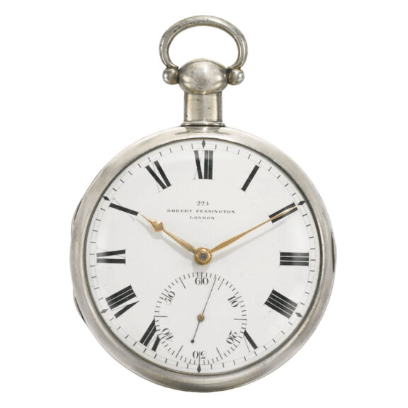 An English pocket chronometer in wooden deck box Circa 1811