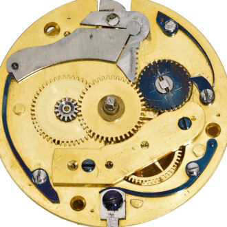 An English gold pump wind massey type lever watch Circa 1816