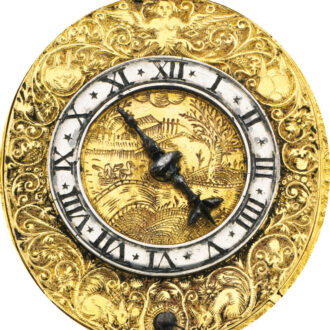 An English rare gilt-metal and rock crystal watch Circa 1640