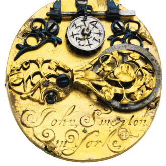 An English rare gilt-metal and rock crystal watch Circa 1640