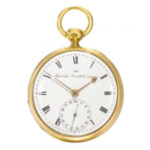 An English pocket chronometer with unusual seconds Circa 1818