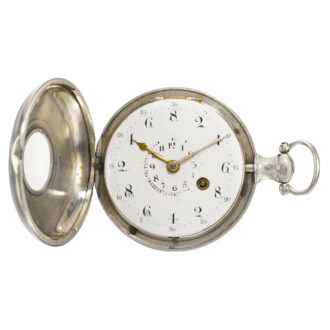 An unusual English silver half-hunting cased watch Circa 1814