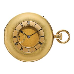 English gold early keyless winding duplex with date Circa 1848