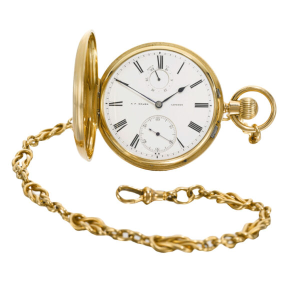 An English gold chronometer with power reserve Circa 1875