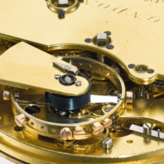 An English gold chronometer with power reserve Circa 1875