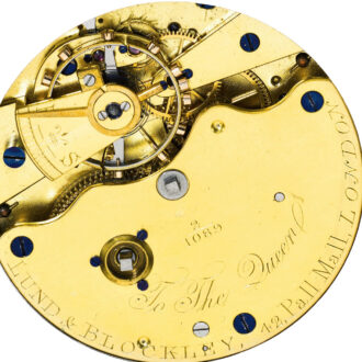 An English fine silver deck watch with power reserve Circa 1884