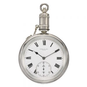 English explorer's watch with crown protection Circa 1893-1929
