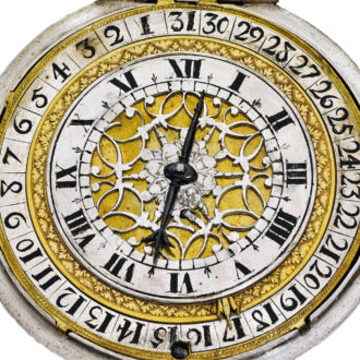 An English rare silver verge watch with date Circa 1665-1670 An English rare silver verge watch with date Circa 1665-1670