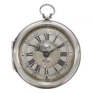 A fine silver English verge watch by Thomas Tompion Circa 1698