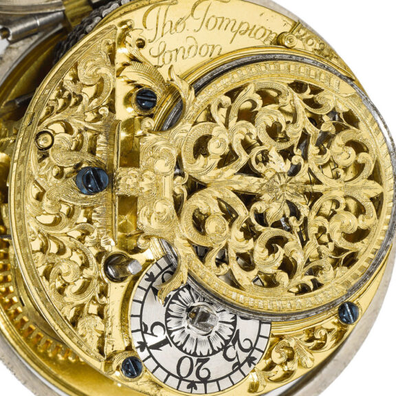 A fine silver English verge watch by Thomas Tompion Circa 1698 A fine silver English verge watch by Thomas Tompion Circa 1698