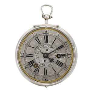 An English exceptionally rare silver verge alarm watch Circa 1698