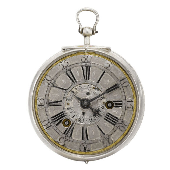 An English exceptionally rare silver verge alarm watch Circa 1698