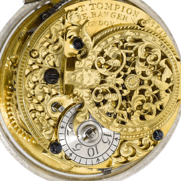 An English rare and extremely fine silver verge watch Circa 1704 An English rare and extremely fine silver verge watch Circa 1704