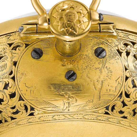 Important English gold quarter repeating verge Circa 1708-1709 Important English gold quarter repeating verge Circa 1708-1709