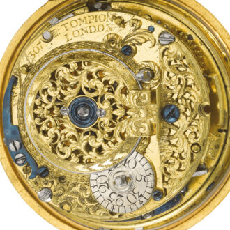 Important English gold quarter repeating verge Circa 1708-1709