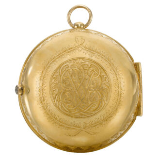 An English gold verge watch with replaced outer case Circa 1690
