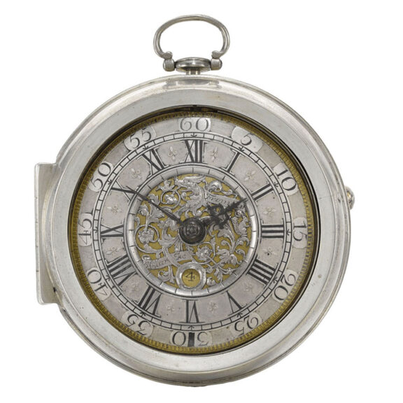A fine early silver English pair cased verge watch Circa 1710