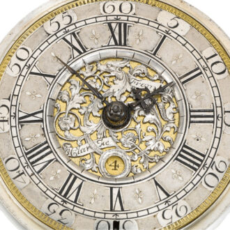 A fine early silver English pair cased verge watch Circa 1710