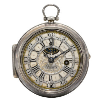 A fine silver English verge watch by Daniel Quare Circa 1710