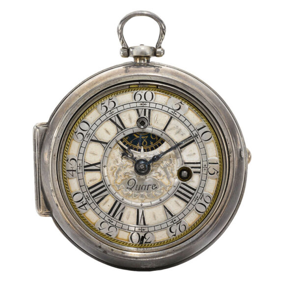A fine silver English verge watch by Daniel Quare Circa 1710