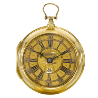 A fine gold English verge with date by George Graham Circa 1713