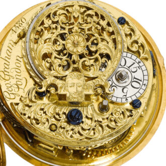 A fine gold English verge with date by George Graham Circa 1713