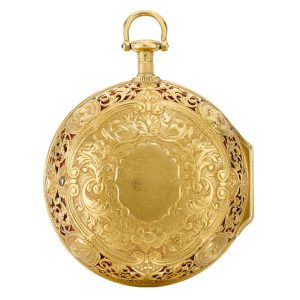 A fine gold English quarter repeating pair cased verge Circa 1719