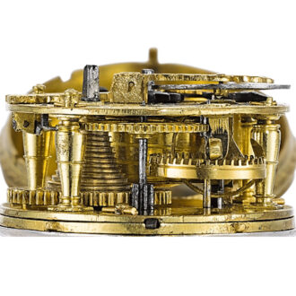 An English silver and gilt-metal mounted oval watch Circa 1630
