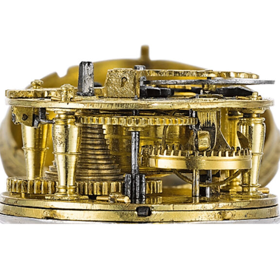 An English silver and gilt-metal mounted oval watch Circa 1630 An English silver and gilt-metal mounted oval watch Circa 1630