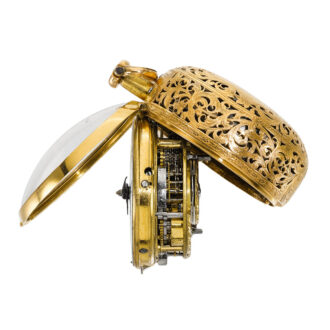 English gold, enamel half quarter repeating cylinder Circa 1756