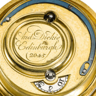 English gold, enamel half quarter repeating cylinder Circa 1756