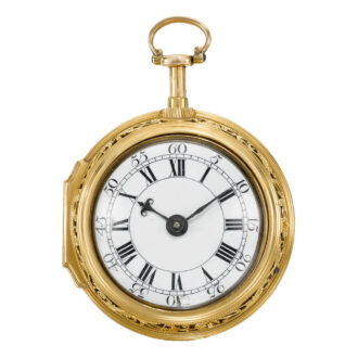 English gold, enamel half quarter repeating cylinder Circa 1756