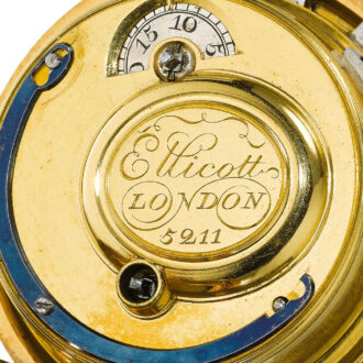 A gold English dumb quarter repeating lever watch Circa 1764