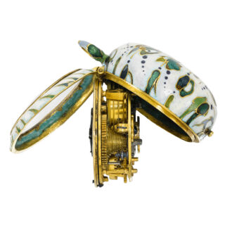 An English small gold and polychrome enamel watch Circa 1640