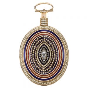 Magnificent English gold diamond set duplex watch Circa 1800